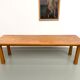 XL brutalist dining table in solid oak