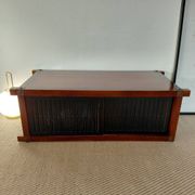 Buffet, meuble TV en bois Roche Bobois, style japandi