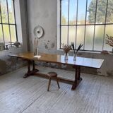 3m oak table from 1950 with its extensions