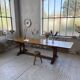 Table en chêne 3m 1950 avec ses allonges