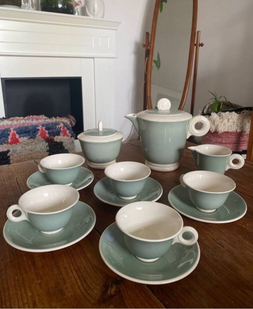 Service à café art déco Digoin Sarreguemines