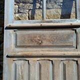 Porte d'entrée en chêne vitrée (4 carreaux)