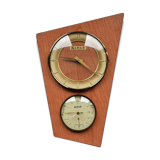 Clock barometer thermometer Kiplé formica vintage 1960s
