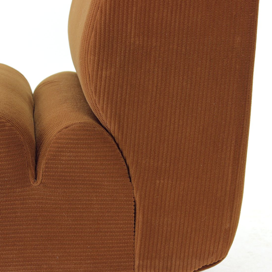 Armchair in brown fabric, czechoslovakia 1970s