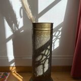 Gold metal umbrella stand