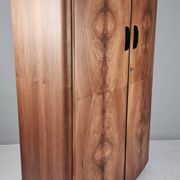 Art Deco Walnut Wardrobe by Jindrich Halabala, 1940s