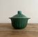 Crackled green earthenware sugar bowl