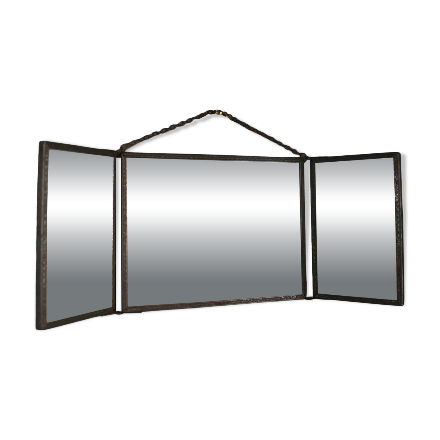 Miroir triptyque de barbier, Art Nouveau, circa 1900