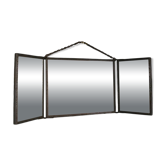 Miroir triptyque de barbier, Art Nouveau, circa 1900