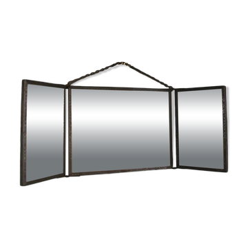 Miroir triptyque de barbier, Art Nouveau, circa 1900