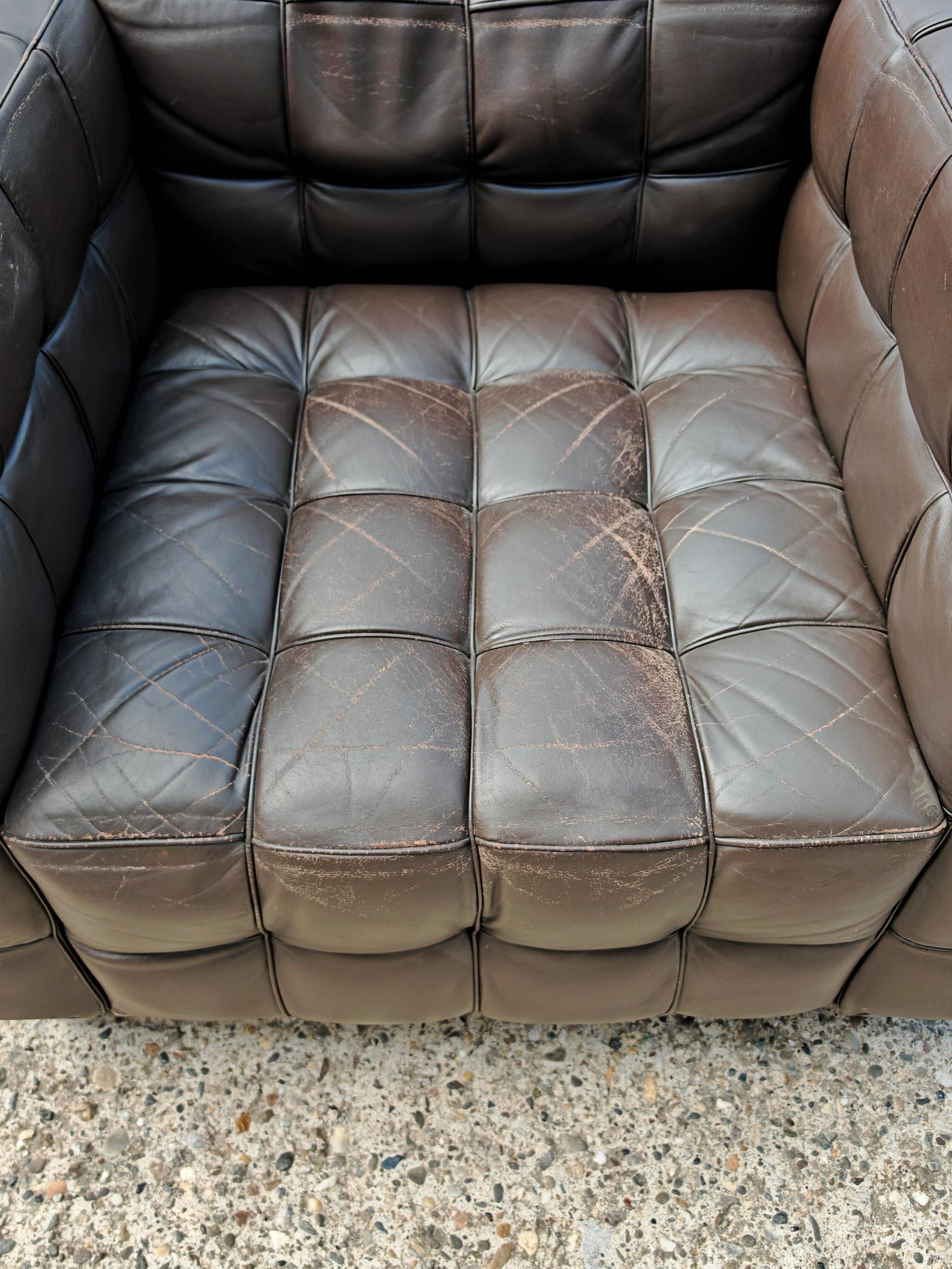 Fauteuil Vienna Secession Kubus par Josef Hoffmann, fabriqué par Wittmann