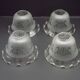 Set of 4 Victorian Style Bell-Shaped Glass Replacement Shades Frilled Edge