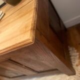 Coffre à linge ancien en bois
