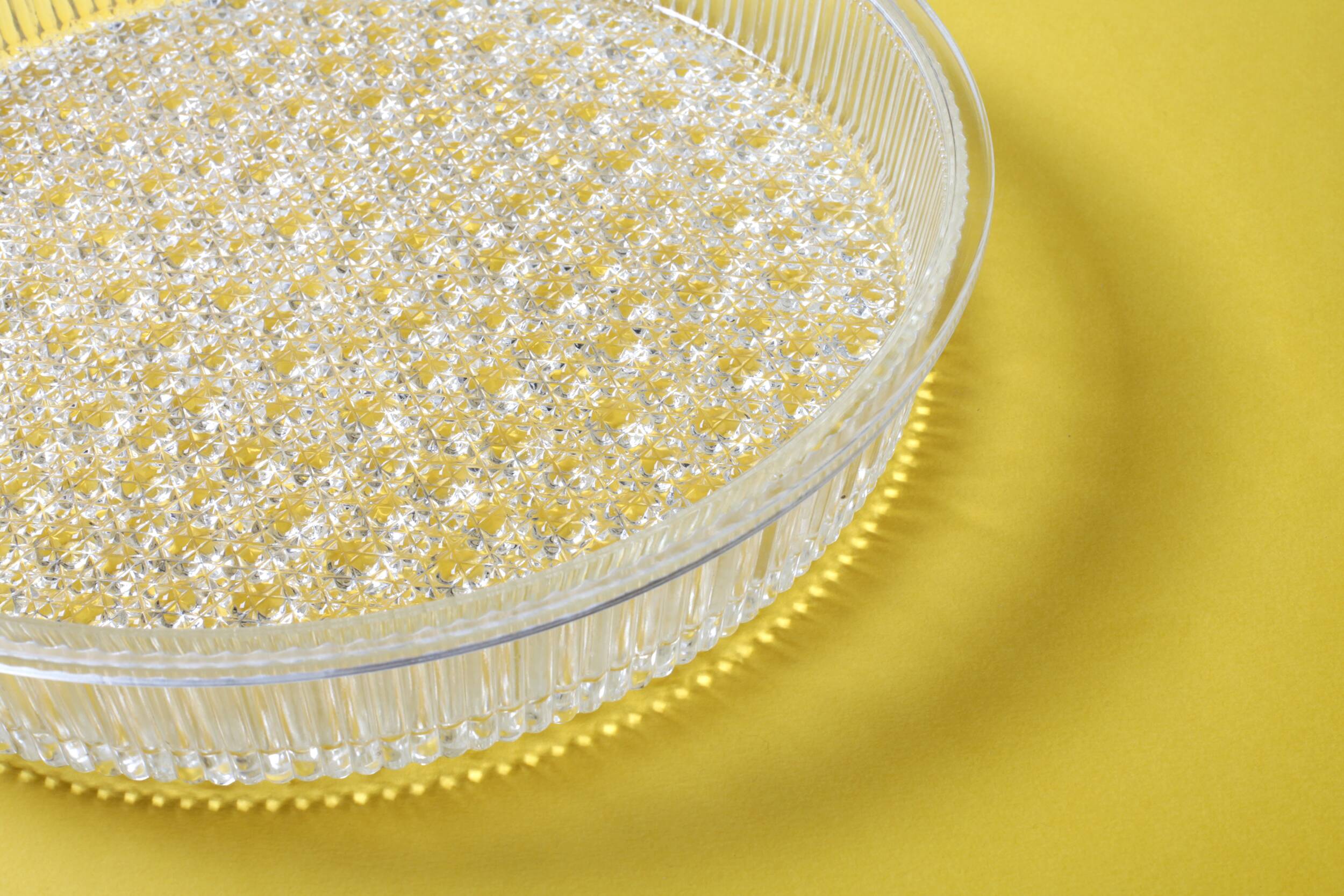 Large Vintage Pressed Glass Fruit Bowl / Rare Clear Glass Centerpiece