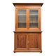 Armoire d'école en pin belge avec vitres nervurées