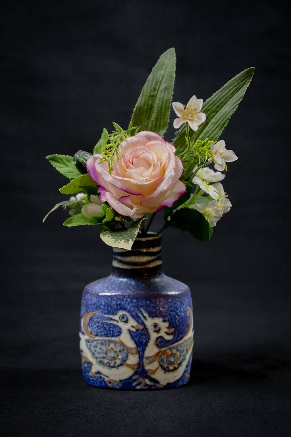 Royal Copenhagen “Baca” earthenware soliflore, Nils Thorsson, 60s/70s