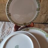 Set of 4 Pillivuyt plates, Pergola decor for dessert