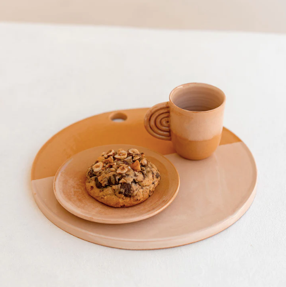 Ceramic cup amber terracotta - bicolor