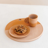 Ceramic cup amber terracotta - bicolor