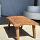 Coffee table in blond teak quadripod