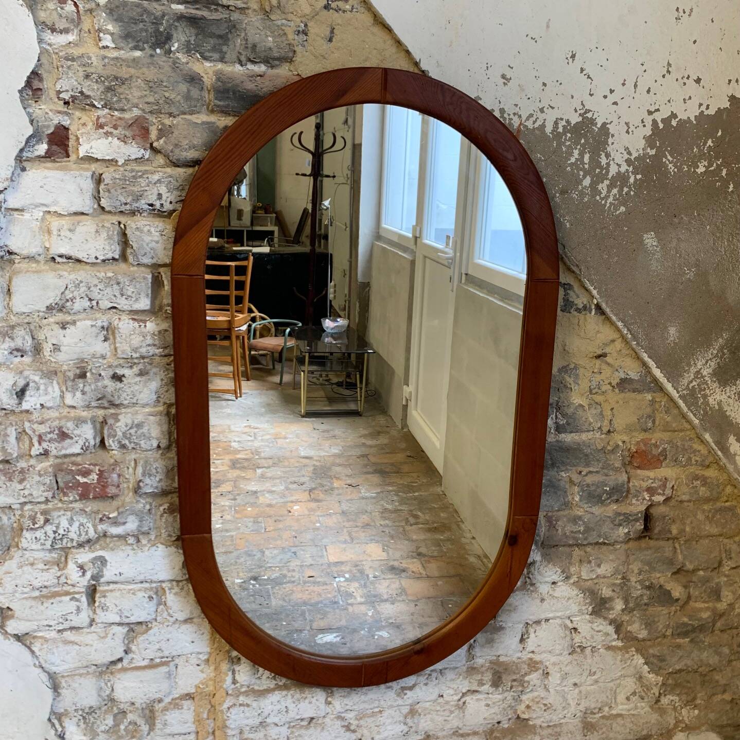Vintage Ikea mirror from 1978 in solid pine