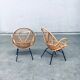 Set of Rattan Lounge Chairs attributed to Rohe Noordwolde, 1960s