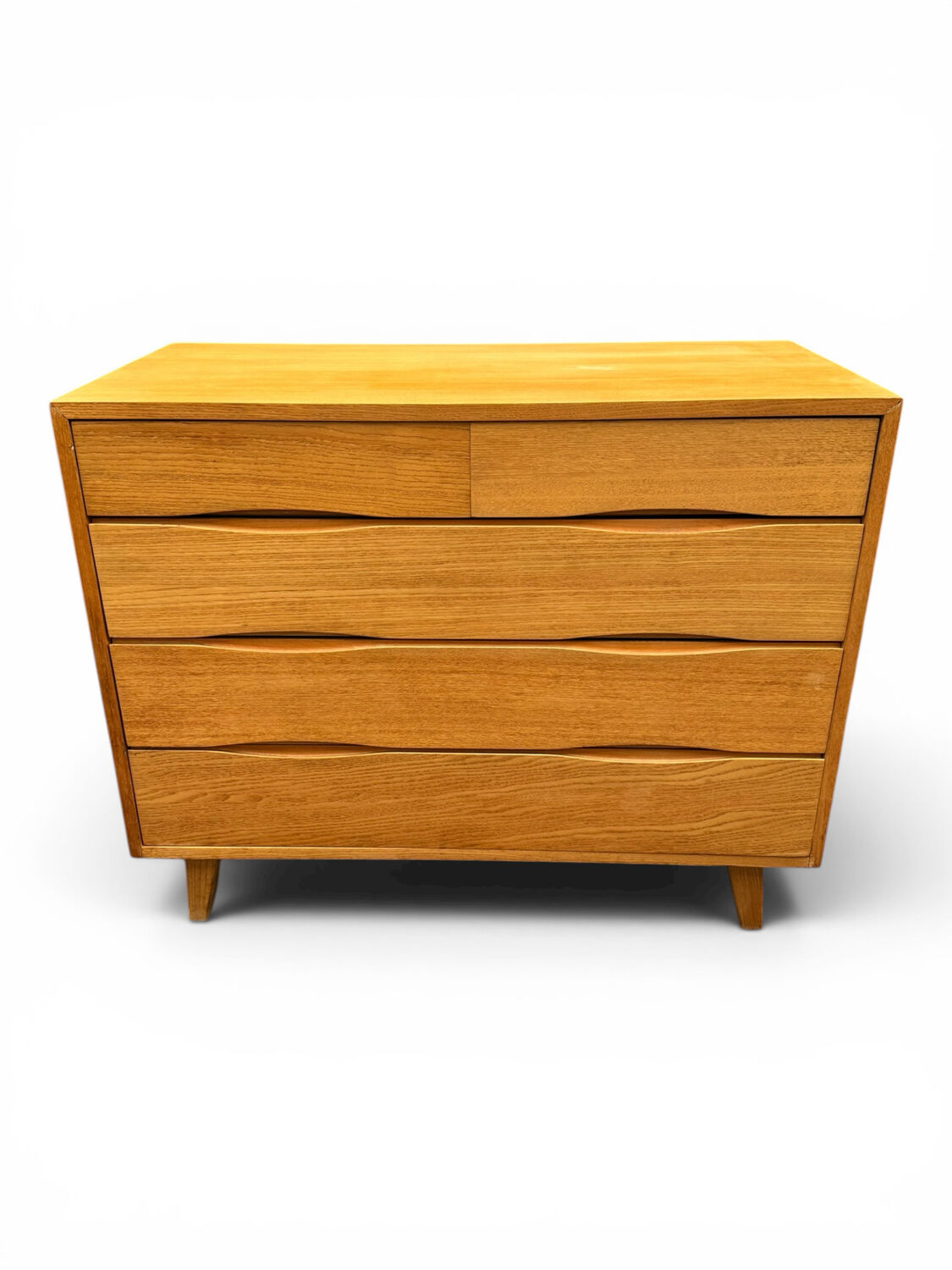 Scandinavian design chest of drawers in light teak – attributed to Arne Vodder – year