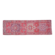 Tapis coureur vintage turc Oushak rose violet 88x291
