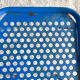 Pair of perforated metal garden chairs