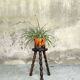 Tabouret vintage tripode pieds perlés