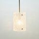 Mid-Century Scandinavian Crystal Glass & Brass Ceiling Light by C.Fagerlund