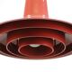 Dark red space age ceiling lamps by Bent Karlby for A. Schroder Kemi  -70's