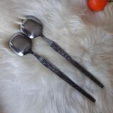 Art Deco pattern salad cutlery