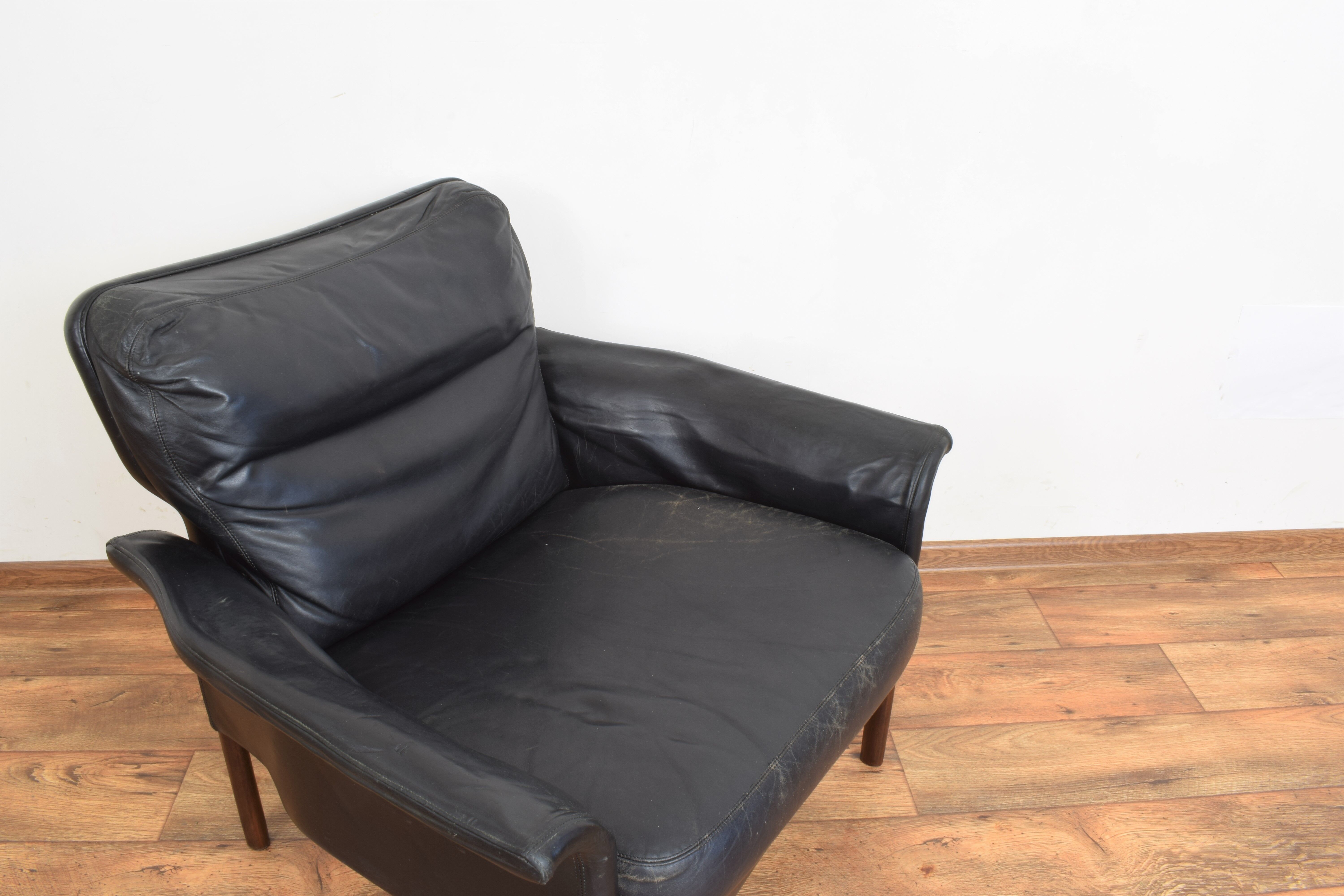 Danish Teak & Leather Armchair