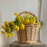 Round wicker basket