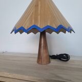 Handmade "pencil" lamp made of wood and veneer