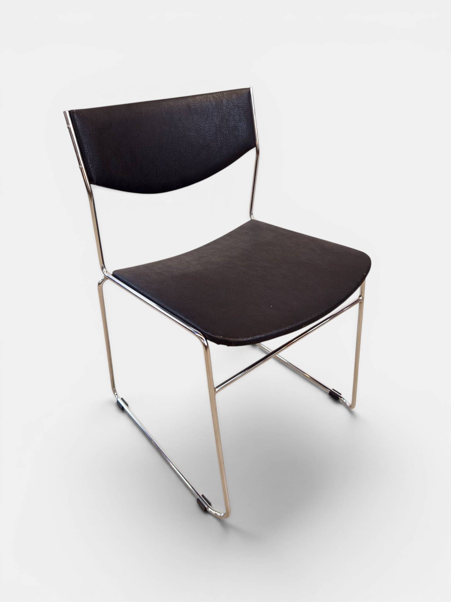 Stackable sled chair from the 1970s.