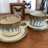 Mugs with saucers