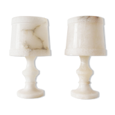 Pair of lamps in vintage alabaster 1960