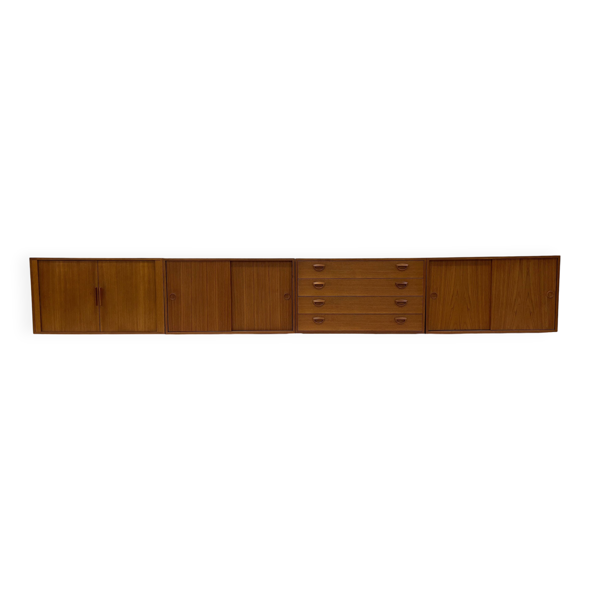 Kai Kristiansen Teak Cabinets By Feldballes, 1960s.