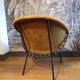 Fauteuil en daim circle par Lusch & Co