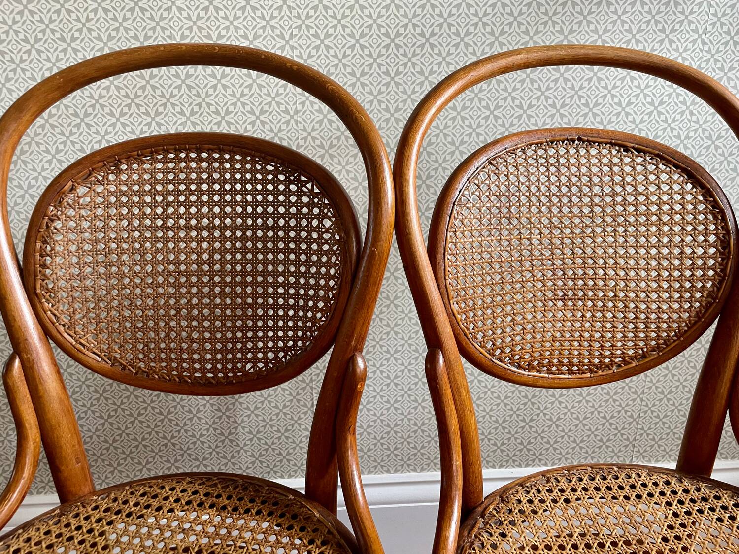 Set of 2 THONET Cane Bistro Chairs N°11 (circa 1900)
