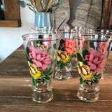 6 vintage high glasses