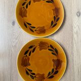 Set of 2 plates in earthenware of St Amand