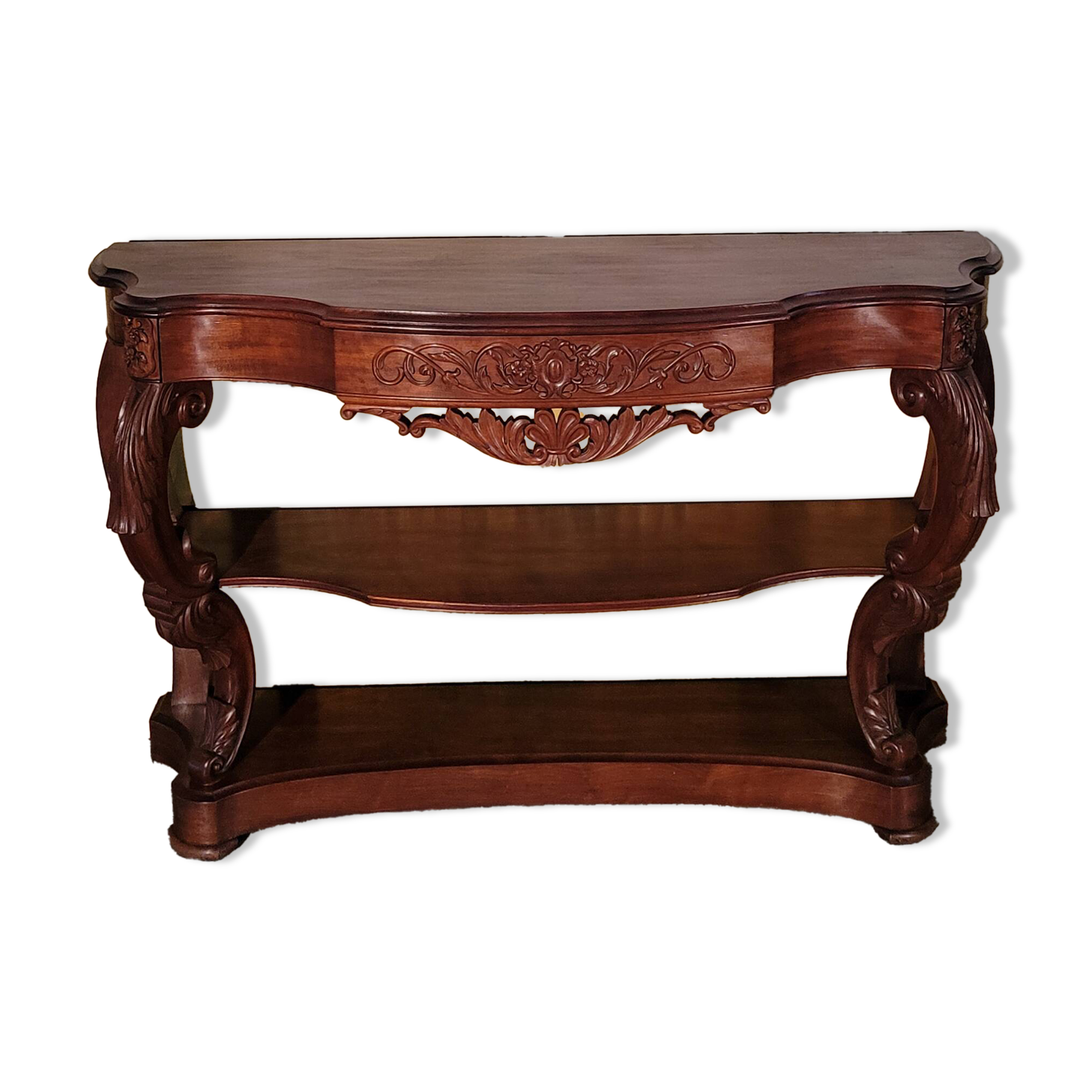 Large mahogany dining console