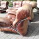 full leather sofa IPE spa Italian design 70s
