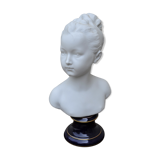 Bust biscuit girl signed Tharaud Limoges