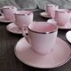 Powder pink cups and saucers