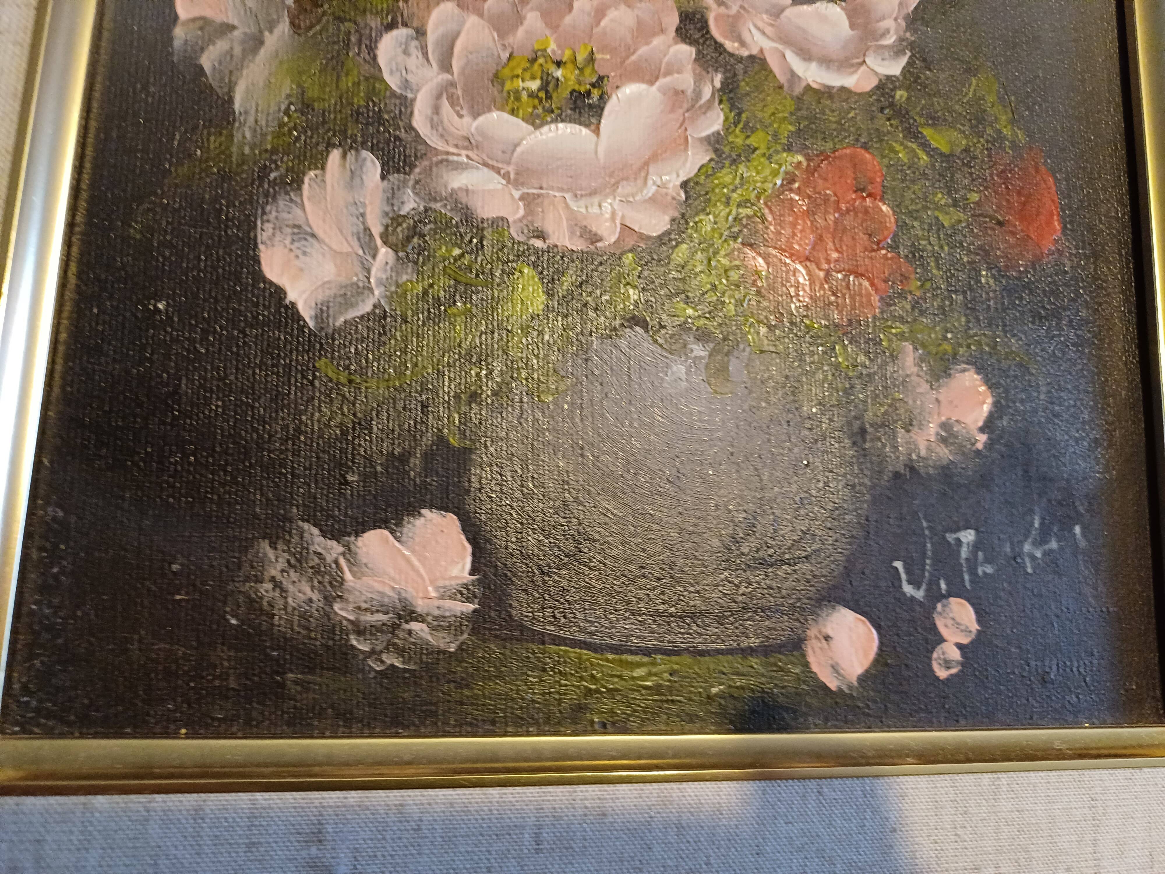 Oil Painting on Canvas Reproduction "Flowers"