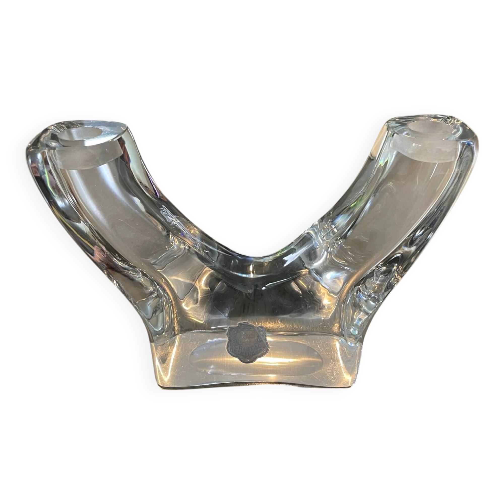 French Crystal Candle Holder